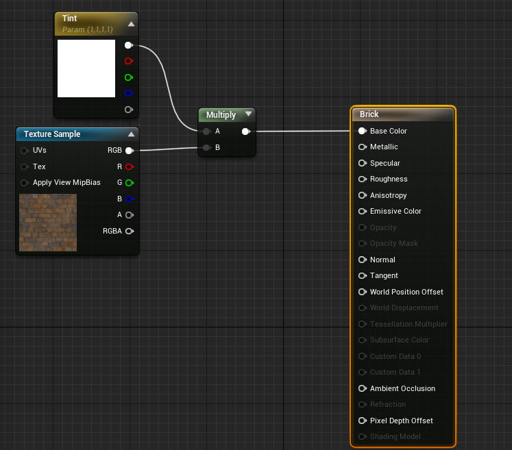 Color correction for PBR material in Unreal